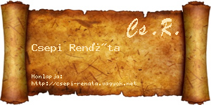 Csepi Renáta névjegykártya