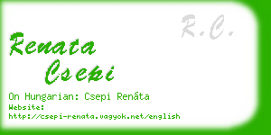 renata csepi business card